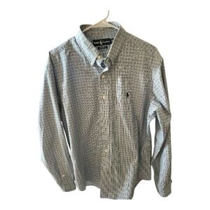 Ralph Lauren Classic Fit Blue Checkered Shirt, Size L.